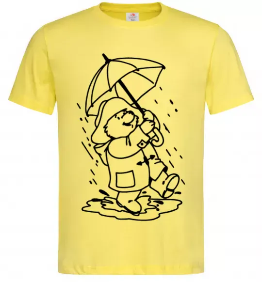 Мужская футболка Падінгтон з парасолею Лимонный фото