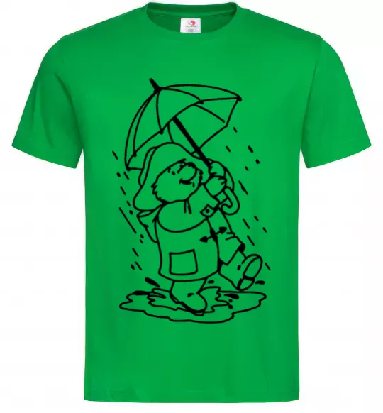 Мужская футболка Падінгтон з парасолею Зеленый фото