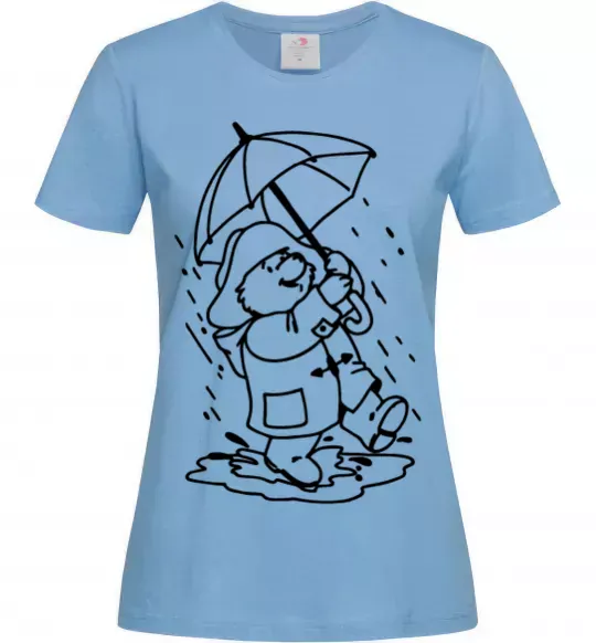 Жіноча футболка Падінгтон з парасолею Блакитний фото