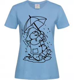 Женская футболка Падінгтон з парасолею Голубой фото