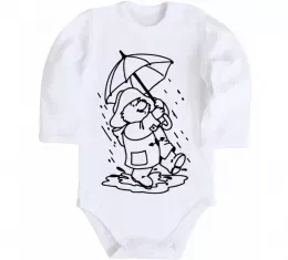 Детский боди Ведмедик Паддінгтон Белый фото