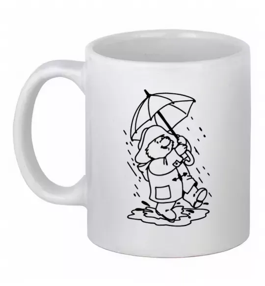 Чашка керамическая Падінгтон з парасолею Белый фото