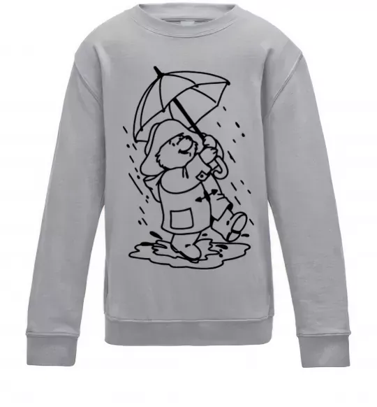 Дитячий світшот Падінгтон з парасолею Сірий меланж фото