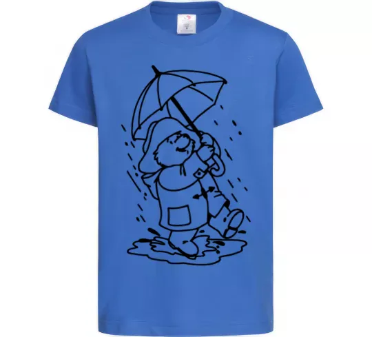 Дитяча футболка Падінгтон з парасолею Яскраво-синій фото
