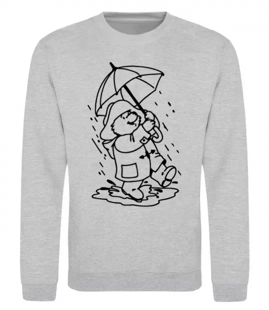 Світшот Падінгтон з парасолею Сірий меланж фото