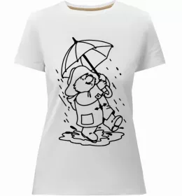 Женская премиум футболка Паддінгтон Белый фото