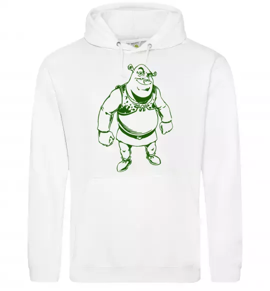 Женская толстовка (худи) Зелений Шрек Белый фото