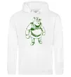 Женская толстовка (худи) Зелений Шрек Белый фото