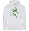 Женская толстовка (худи) Зелений Шрек Серый меланж фото
