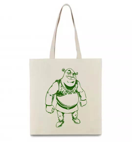 Эко-сумка Зелений Шрек Бежевый фото