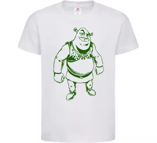 Детская футболка Зелений Шрек Белый фото