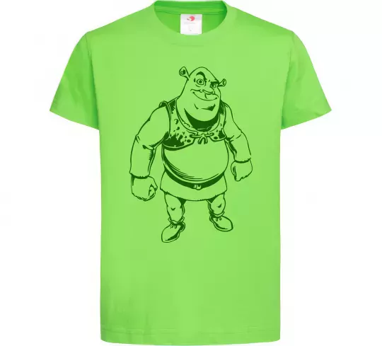 Детская футболка Зелений Шрек Лаймовый фото