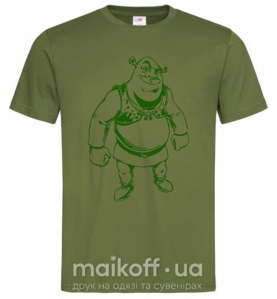 Чоловіча футболка Зеленый Шрек Оливковий фото