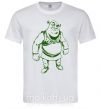 Мужская футболка Зеленый Шрек Белый фото