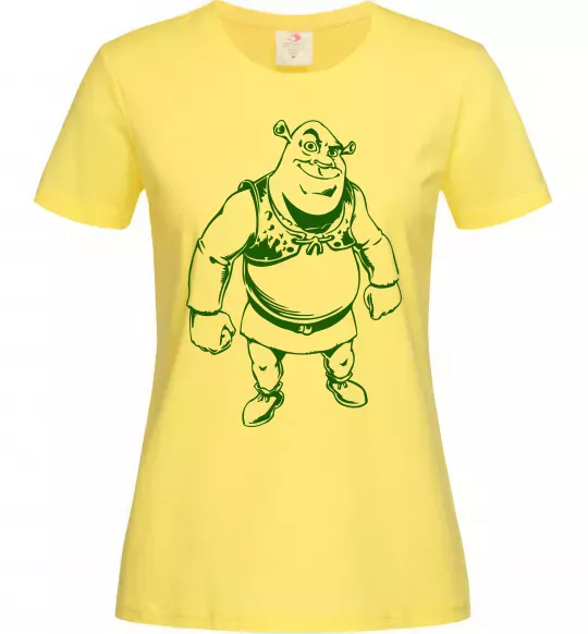 Женская футболка Зелений Шрек Лимонный фото