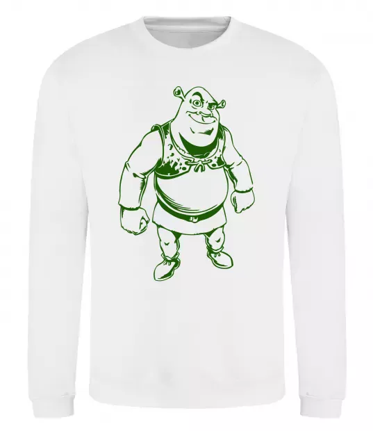 Світшот Зелений Шрек Білий фото
