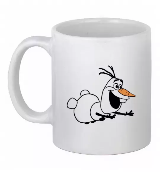Чашка керамічна Олаф летить Білий фото