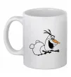 Чашка керамічна Олаф летить Білий фото