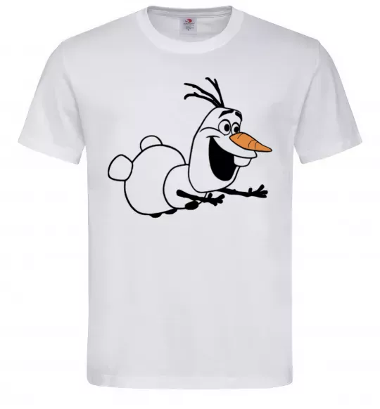 Мужская футболка Олаф летить Белый фото