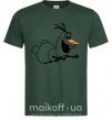 Мужская футболка Олаф летит Темно-зеленый фото
