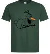 Мужская футболка Олаф летить Темно-зеленый фото