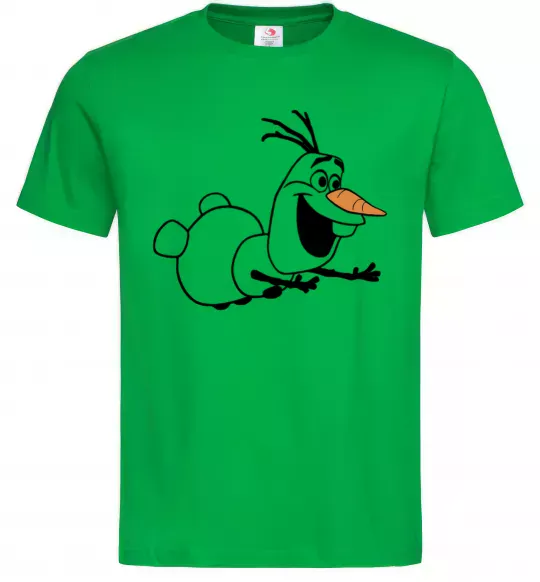 Мужская футболка Олаф летить Зеленый фото