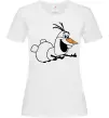 Жіноча футболка Олаф летить Білий фото