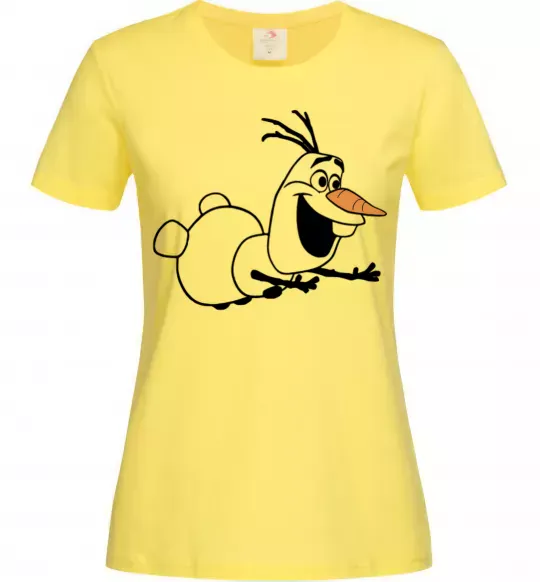 Жіноча футболка Олаф летить Лимонний фото