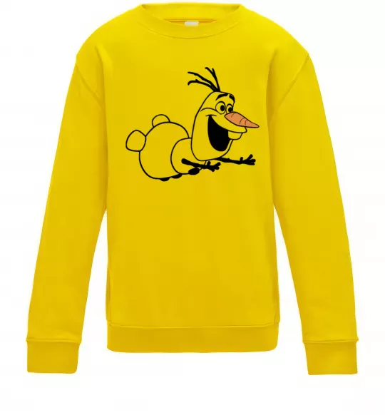 Дитячий світшот Олаф летить Сонячно жовтий фото