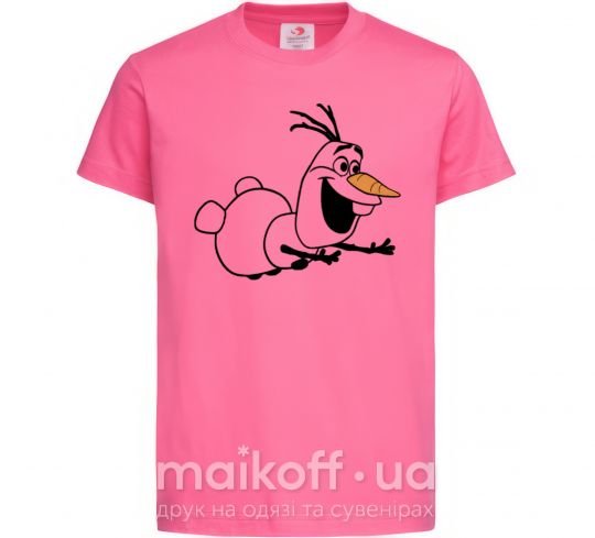 Детская футболка Олаф летит Ярко-розовый фото