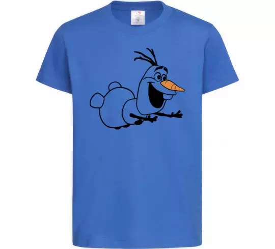 Детская футболка Олаф летить Ярко-синий фото