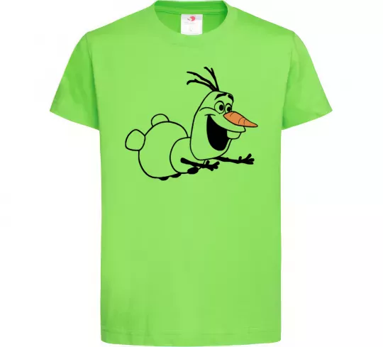 Детская футболка Олаф летить Лаймовый фото