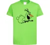 Детская футболка Олаф летить Лаймовый фото