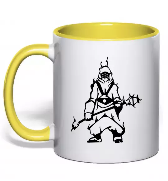 Чашка з кольоровою ручкою Blk Jax Сонячно жовтий фото