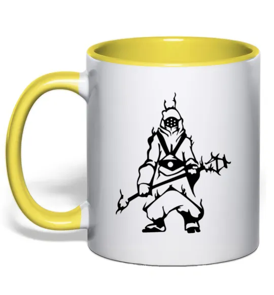 Чашка с цветной ручкой Blk Jax Лимонный фото