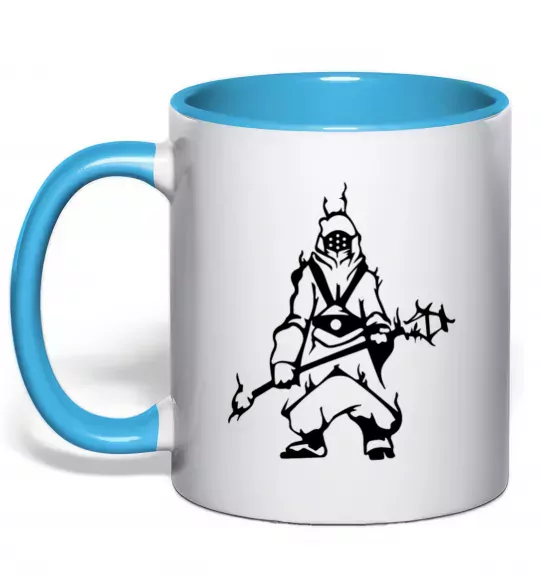 Чашка з кольоровою ручкою Blk Jax Блакитний фото