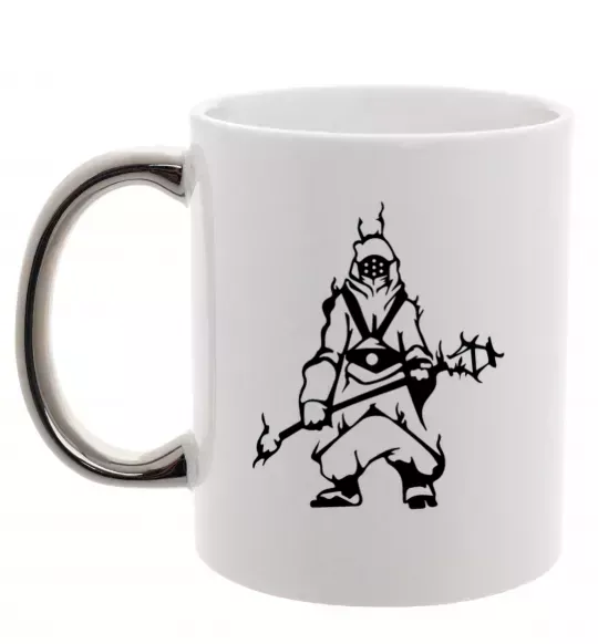 Чашка з кольоровою ручкою Blk Jax Срібло фото