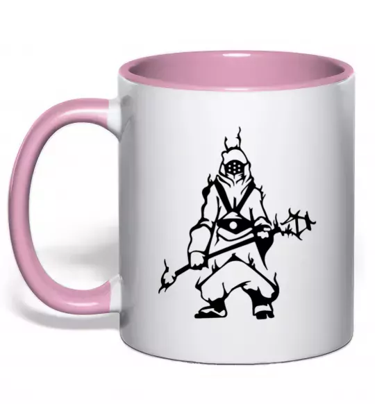 Чашка з кольоровою ручкою Blk Jax Ніжно рожевий фото