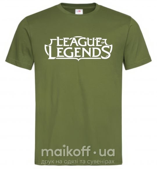 Мужская футболка League of legends logo Оливковый фото