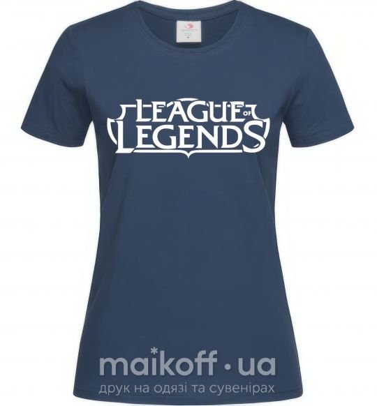 Женская футболка League of legends logo Темно-синий фото