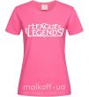 Женская футболка League of legends logo Ярко-розовый фото