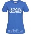 Женская футболка League of legends logo Ярко-синий фото