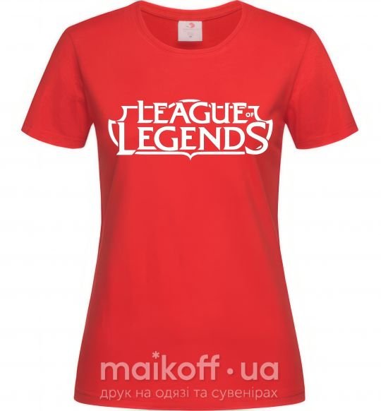 Женская футболка League of legends logo Красный фото