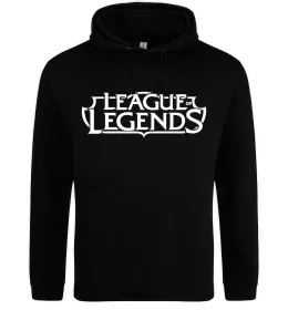 Мужская толстовка (худи) League of legends logo Черный фото