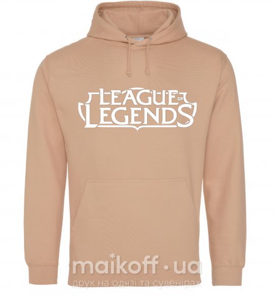 Мужская толстовка (худи) League of legends logo Песочный фото
