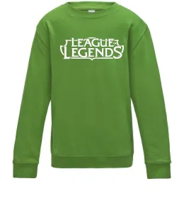 Детский Свитшот League of legends logo Лаймовый фото