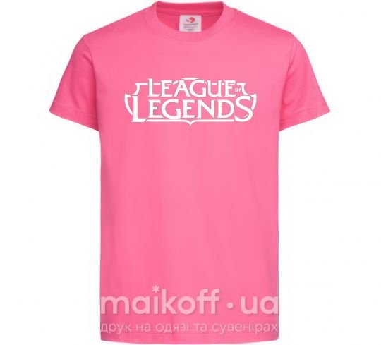 Дитяча футболка League of legends logo Яскраво-рожевий фото