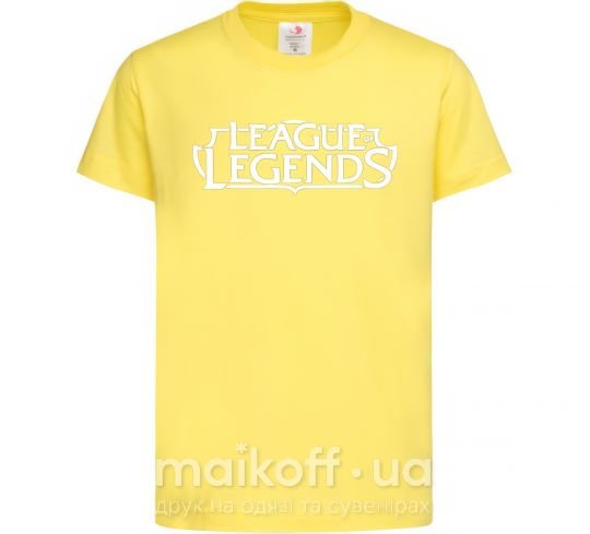 Детская футболка League of legends logo Лимонный фото