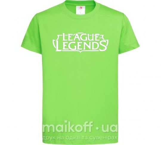 Дитяча футболка League of legends logo Лаймовий фото