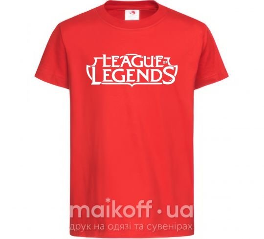 Детская футболка League of legends logo Красный фото